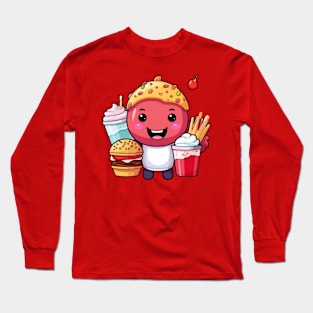 Donut kawaii  junk food T-Shirt cute funny Long Sleeve T-Shirt